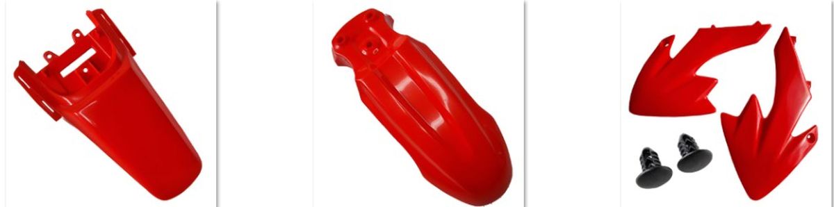 Plastics kit Honda CRF 50 04-25 color OEM (red/white)