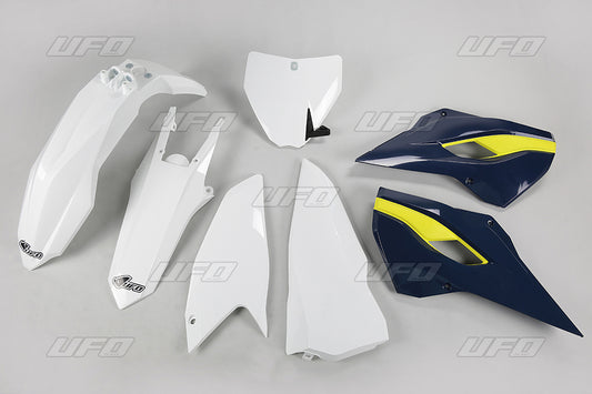Plastics kit Husqvarna TC 250 16 color OEM (white/blue) (HU617E999)