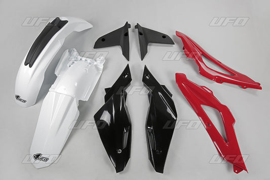 Plastics kit Husqvarna TC 4T 08-10 color OEM (white/red/black) (HU607E999)