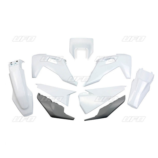Plastics kit Husqvarna TE 150/250/300 20-23, FE 250/350/450/501 20-23 with headlight mask color OEM (white/graphite) (HU623E999)