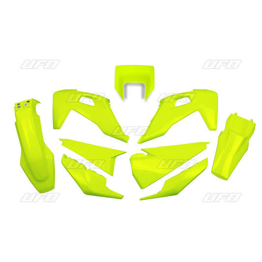 Plastics kit Husqvarna TE 150/250/300 20-23, FE 250/350/450/501 20-23 with headlight mask color yellow fluo (HU623DFLU)