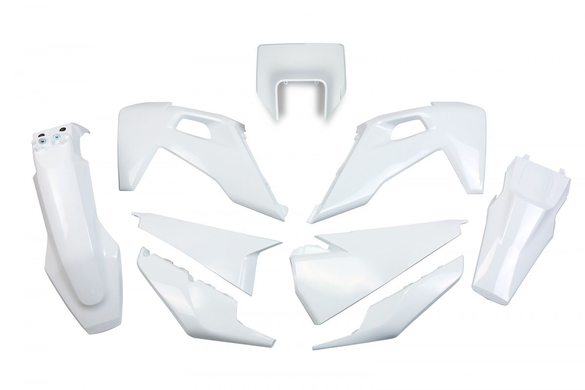 Plastics kit Husqvarna TE 150/250/300 20-23, FE 250/350/450/501 20-23 with headlight mask color OEM (white)