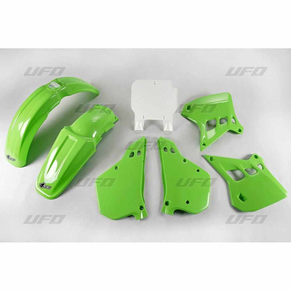 Plastics kit Kawasaki KX 125 90-91 color OEM (green/white) (KA196E999)