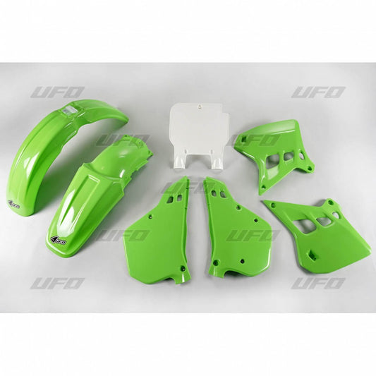 Plastics kit Kawasaki KX 125 90-91 color OEM (green/white) (KA196E999)