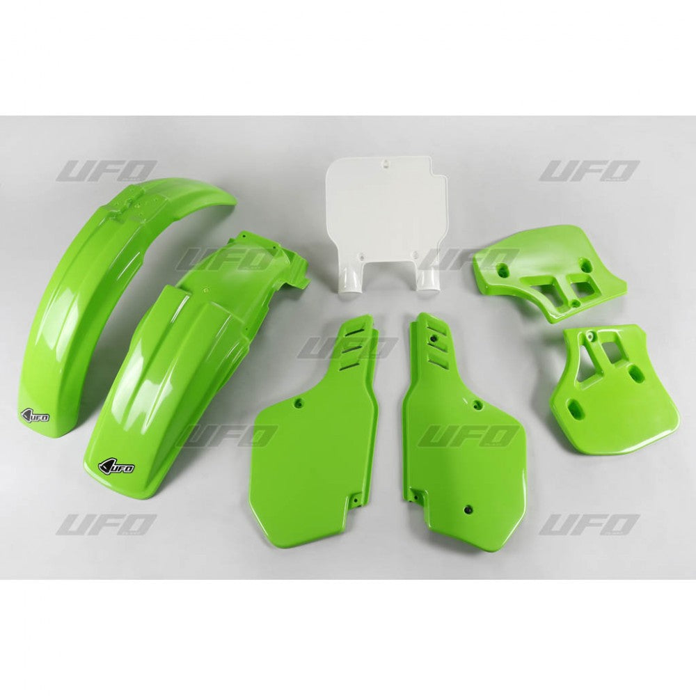 Plastics kit Kawasaki KX 500 93-95 color OEM (green/white) (KA187E999)