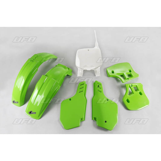 Plastics kit Kawasaki KX 500 96-99 color OEM (green/white) (KA186E999)