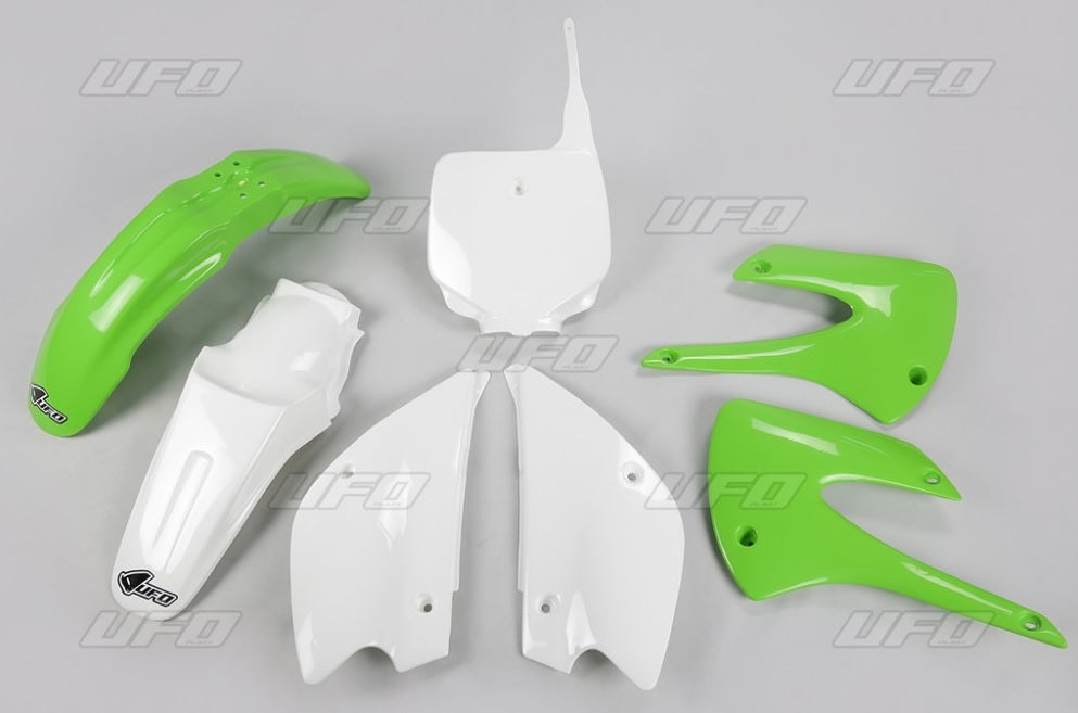 Plastics kit Kawasaki KX 85 01-13 restyling color OEM 13 (green/white) (KA218KE999)