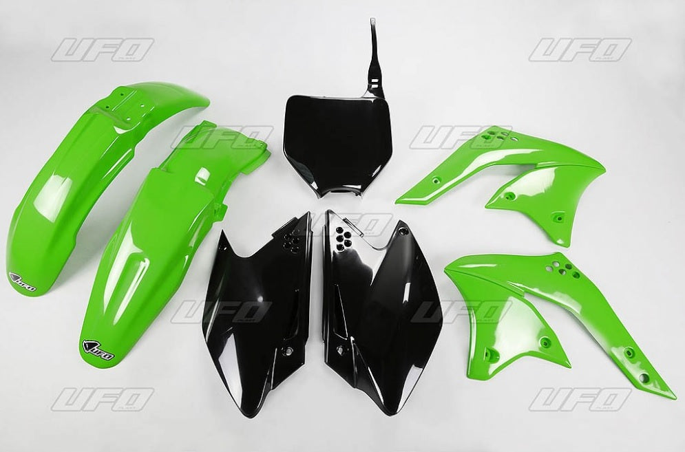Plastics kit Kawasaki KXF 250 08 color OEM (green/black) (KA210E999)