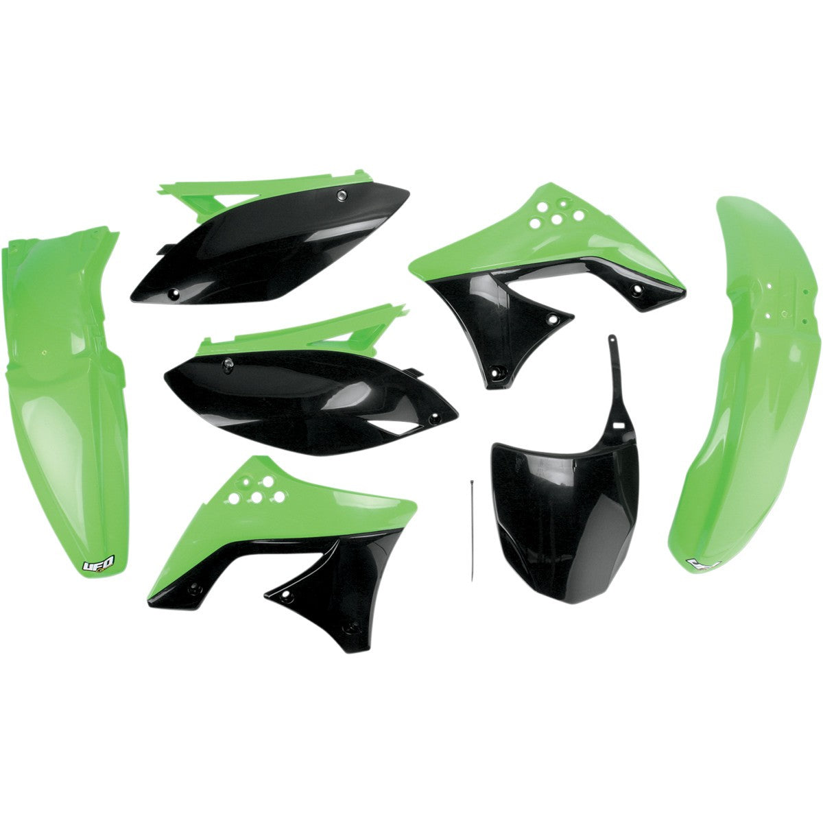 Plastics kit Kawasaki KXF 250 09-12 color OEM (green/black) (KA212E999)