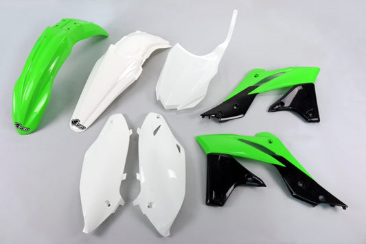 Plastics kit Kawasaki KXF 250 13-16 color OEM 14-15 (green/white/black) (KA221E999)