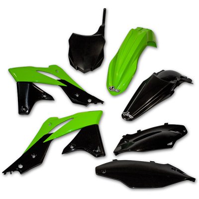 Plastics kit Kawasaki KXF 250 13 color OEM (green/black) (KA219E999)