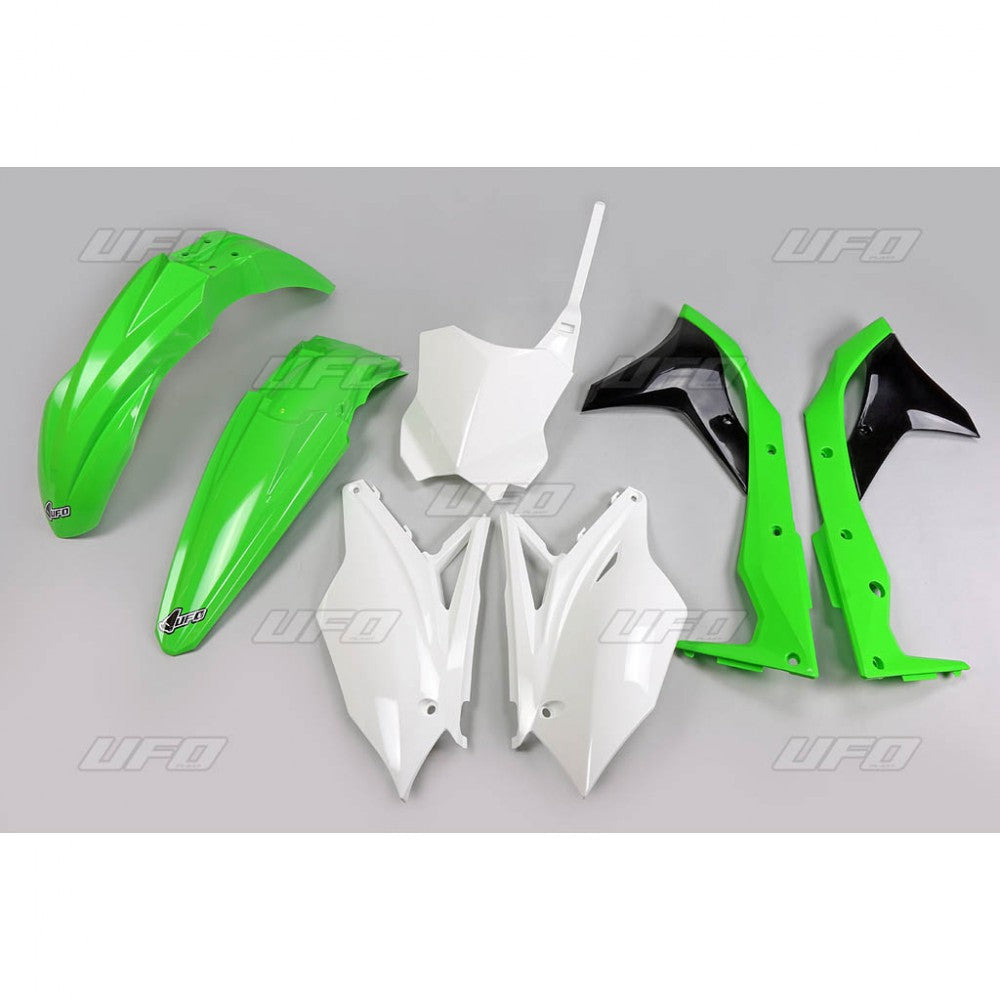 Plastics kit Kawasaki KXF 250 18-20 color OEM 18 (white/green) (KA225E999)