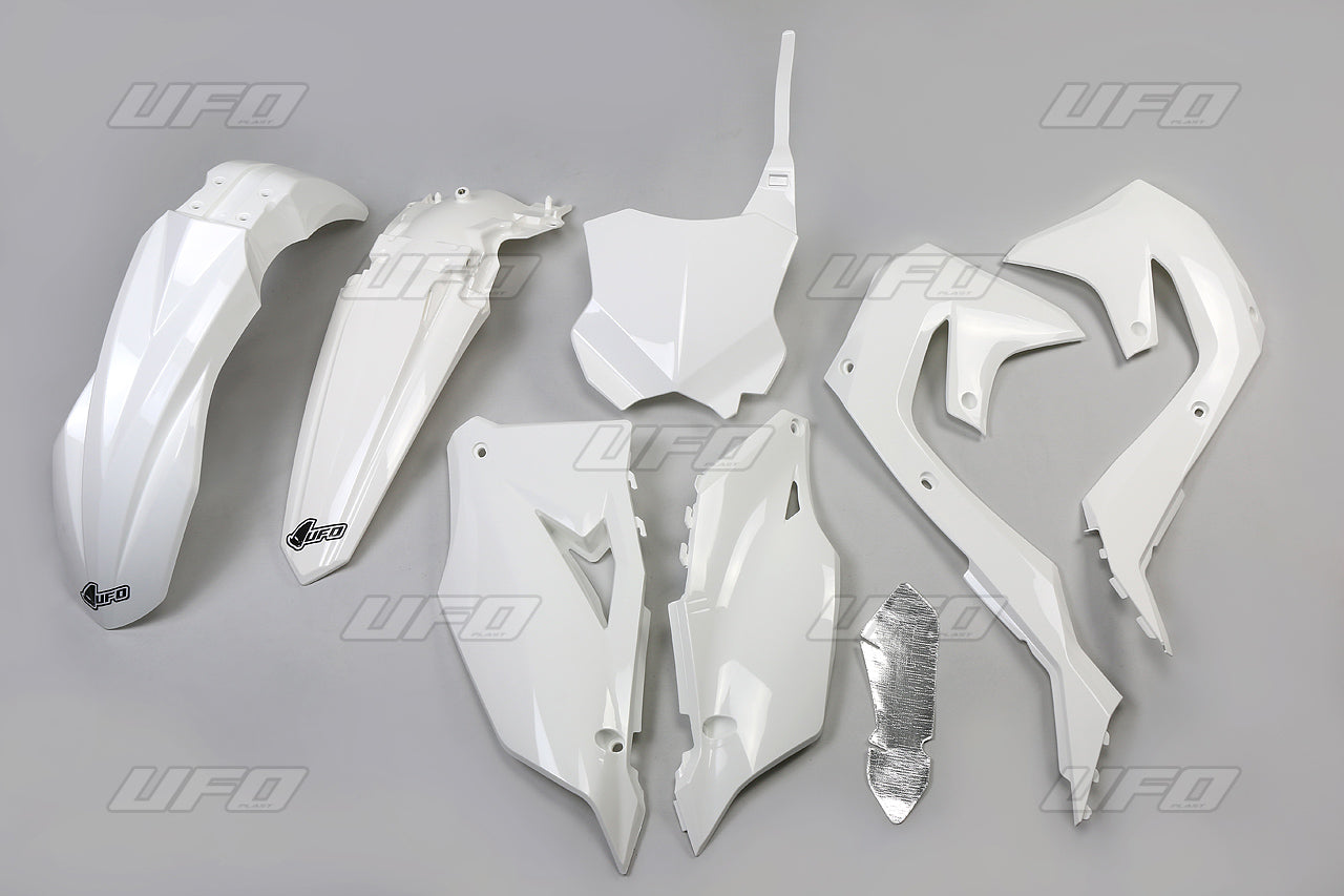 Plastics kit Kawasaki KXF 250 21-24, KXF 450 19-23 color white (KA227E047)