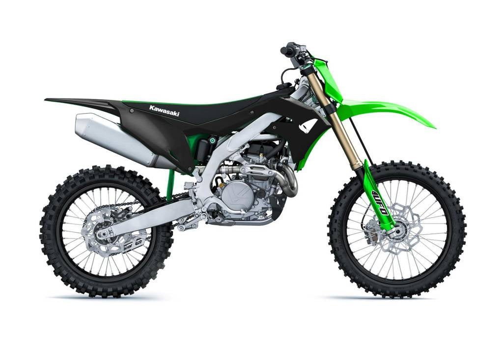 Plastics kit Kawasaki KXF 250 21, KXF 450 19-21 color black/green (includes fork guards and decals)