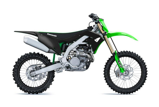 Plastics kit Kawasaki KXF 250 21, KXF 450 19-21 color black/green (includes fork guards and decals)