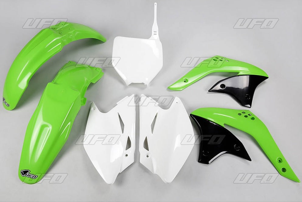 Plastics kit Kawasaki KXF 450 07 color OEM (green/white) (KA209E999)