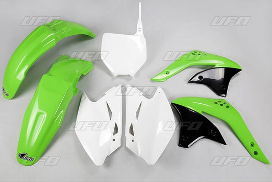 Plastics kit Kawasaki KXF 450 07 color OEM (green/white) (KA209E999)