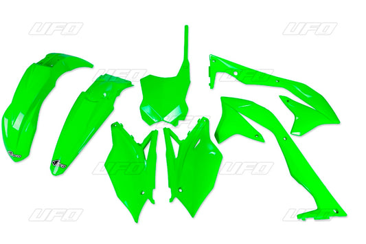 Plastics kit Kawasaki KXF 450 16-17 color green fluo (KA223AFLU)