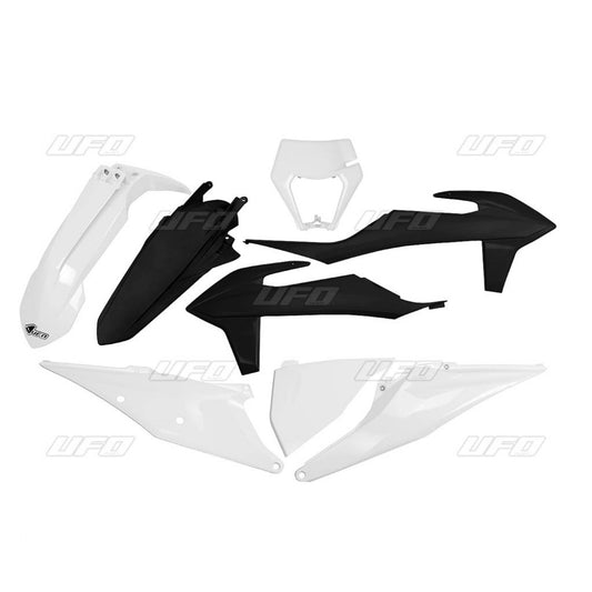 Plastics kit KTM EXC 125 20-21, EXC 250/300 TPI 20-23, EXC-F 250/350/450/500 20-23 with headlight mask color white/black Six Days Edition (KT527E999S)