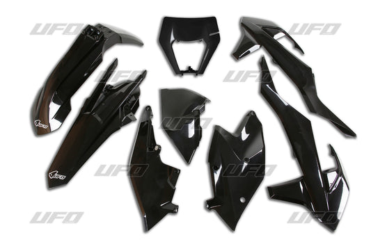 Plastics kit KTM EXC/EXC-F TPI 17-19 with headlight mask color black (KT523E001)