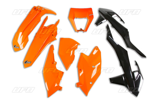 Plastics kit KTM EXC/EXC-F TPI 17-19 with headlight mask color OEM (orange/black) (KT523E999)