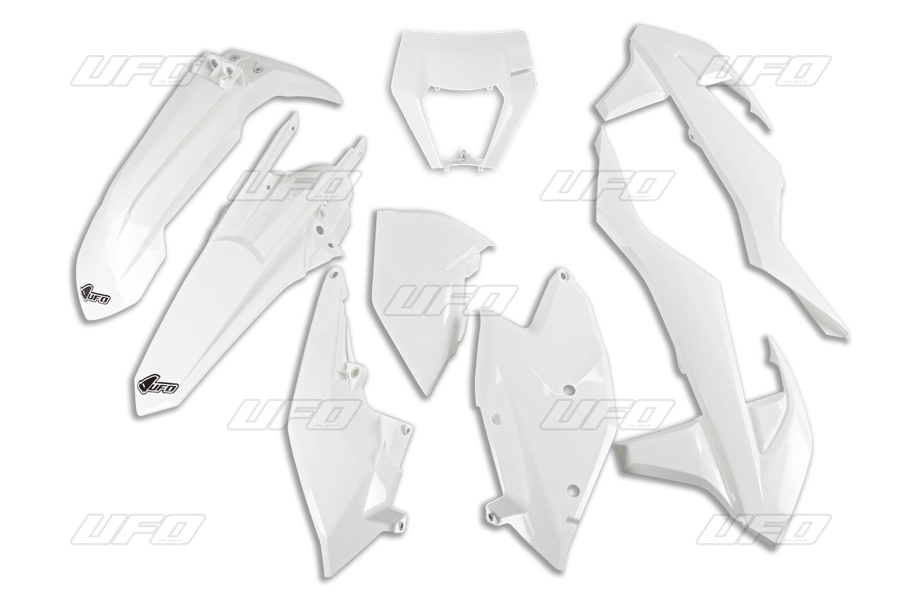 Plastics kit KTM EXC/EXC-F TPI 17-19 with headlight mask color white (KT523E047)
