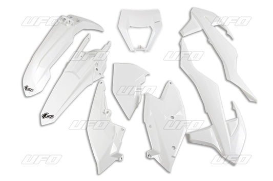 Plastics kit KTM EXC/EXC-F TPI 17-19 with headlight mask color white (KT523E047)