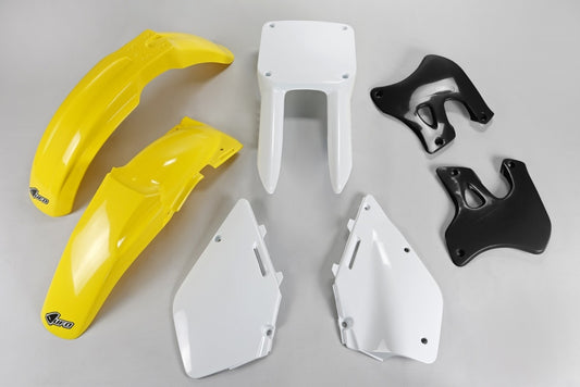 Plastics kit Suzuki RM 125 96-98 color OEM (yellow/white/black) (SU393E999)