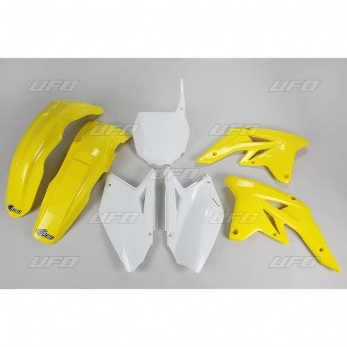 Plastics kit Suzuki RM-Z 250 07-09 color OEM (white/yellow - with white front number plate) (SU407E999)