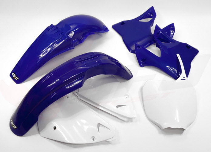 Plastics kit Yamaha YZ 125 00-01, YZ 250 00-01 color OEM (white/blue) (YA300E999)