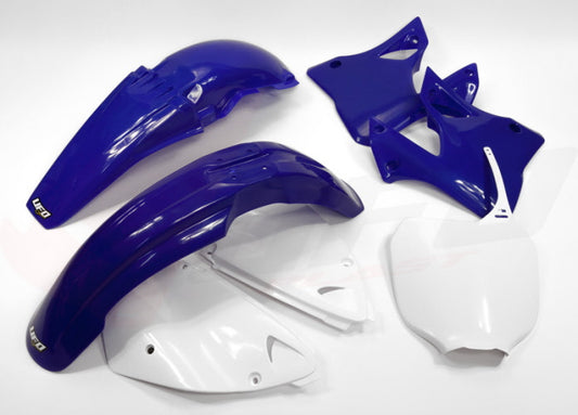Plastics kit Yamaha YZ 125 00-01, YZ 250 00-01 color OEM (white/blue) (YA300E999)