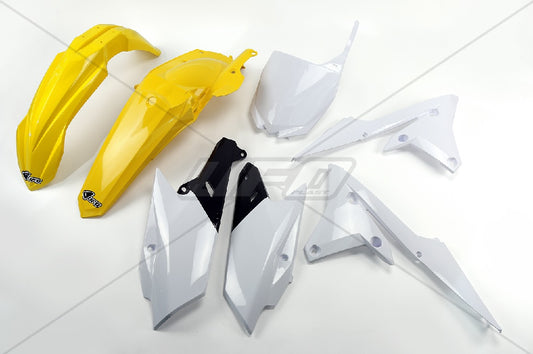 Plastics kit Yamaha YZF 250 14-18, YZF 450 14-17 color OEM (white/yellow) (YA318E999D)