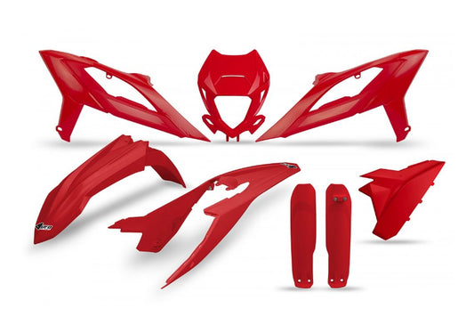 Full plastics kit with fork guards Beta RR 125/250/300/350/400/450 23-24 color red