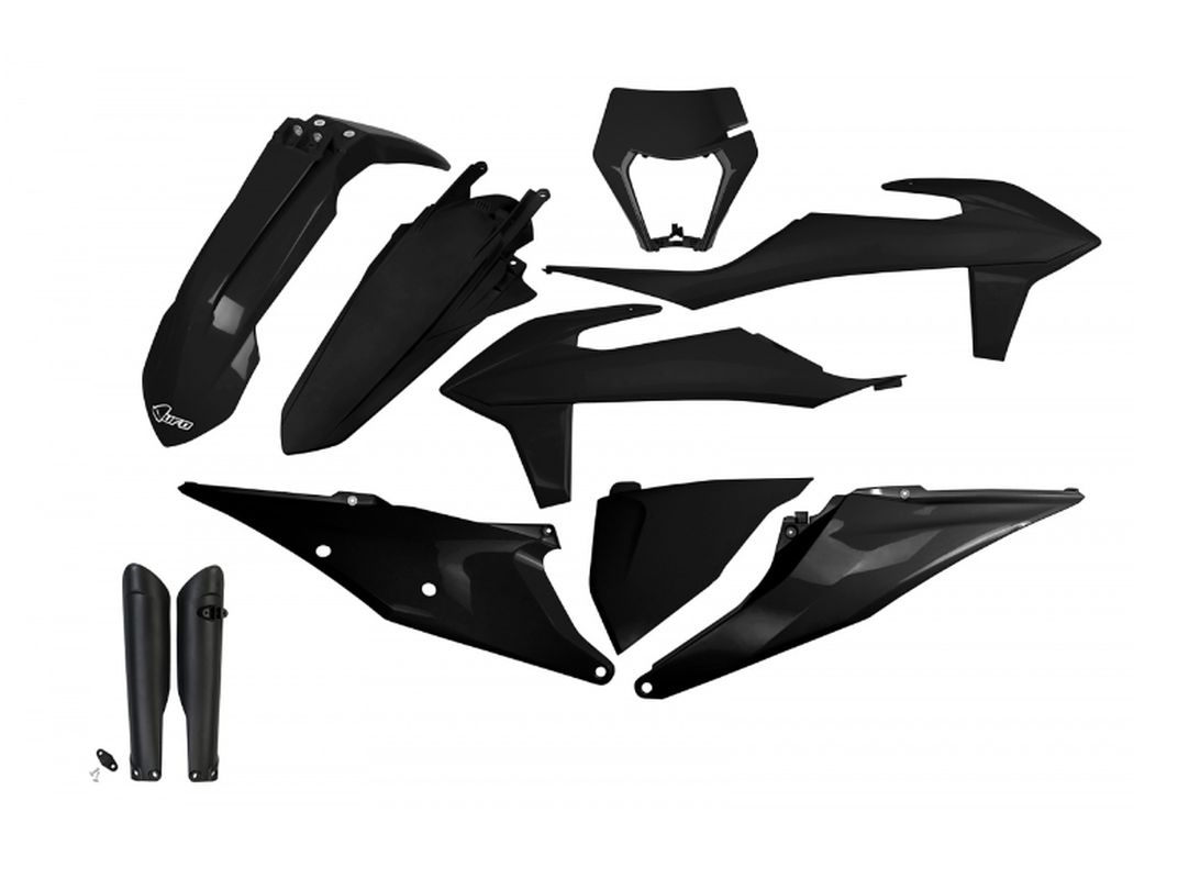 Full plastics kit with fork guards KTM EXC 125 20-21, EXC 250/300 TPI 20-23, EXC-F 250/350/450/500 20-23 color black
