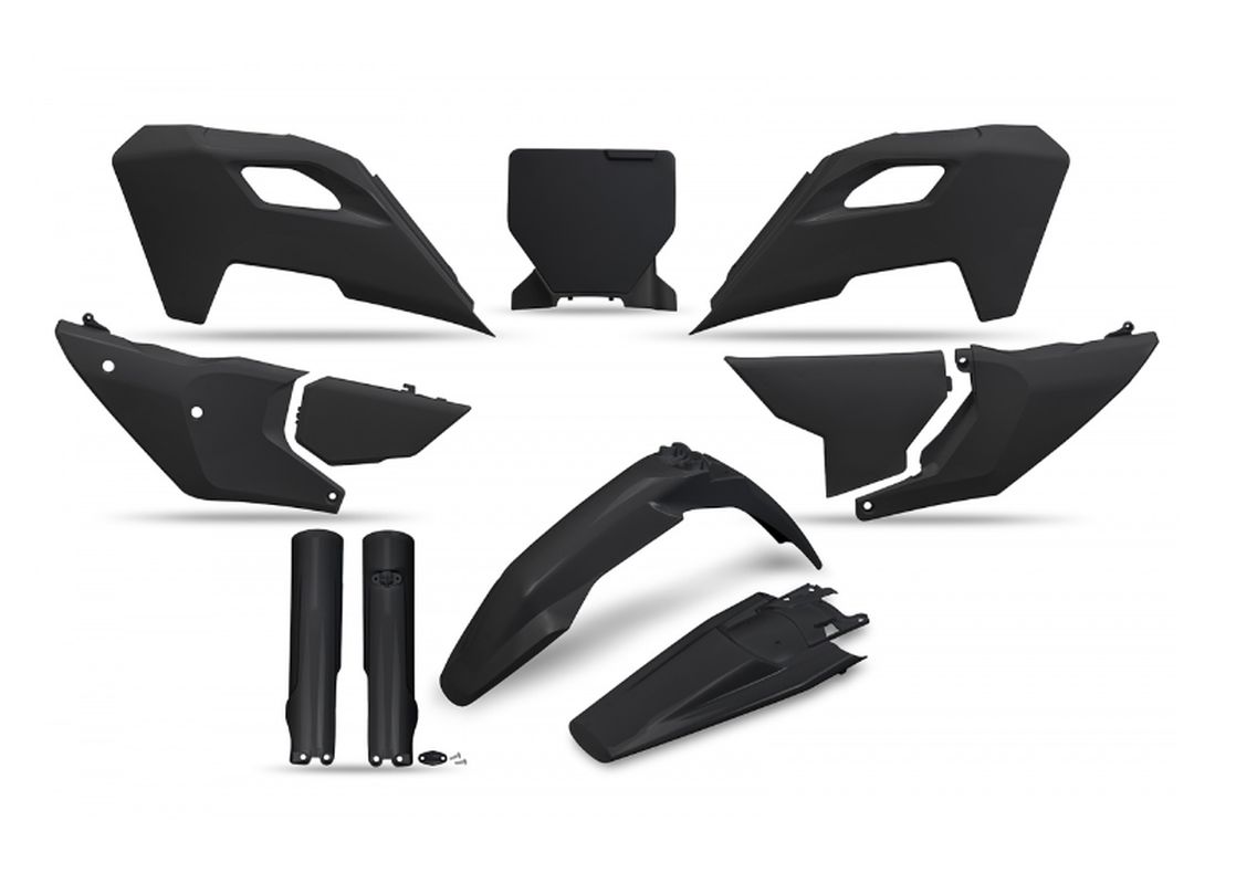 Full plastics kit with fork guards Husqvarna TC 125/250 23-24, FC 250/350/450 23-24, FX 350/450 23-24, TX 300 24 color black