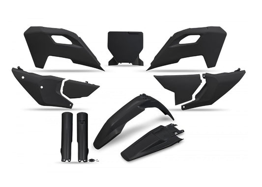 Full plastics kit with fork guards Husqvarna TC 125/250 23-24, FC 250/350/450 23-24, FX 350/450 23-24, TX 300 24 color black