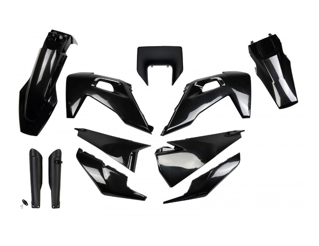 Full plastics kit with fork guards Husqvarna TX/TE 125/150/250/300 20-22, FE 250/350/450/501 20-23 color black