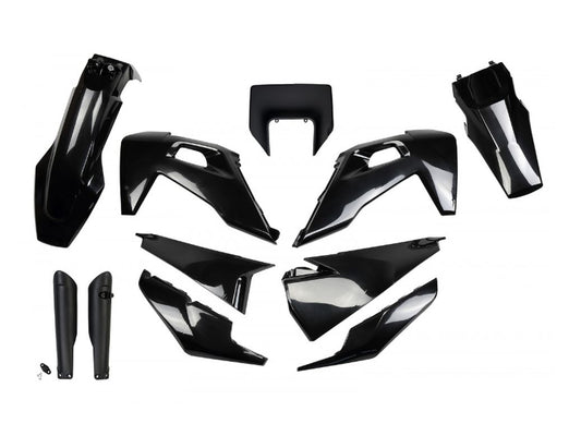 Full plastics kit with fork guards Husqvarna TX/TE 125/150/250/300 20-22, FE 250/350/450/501 20-23 color black