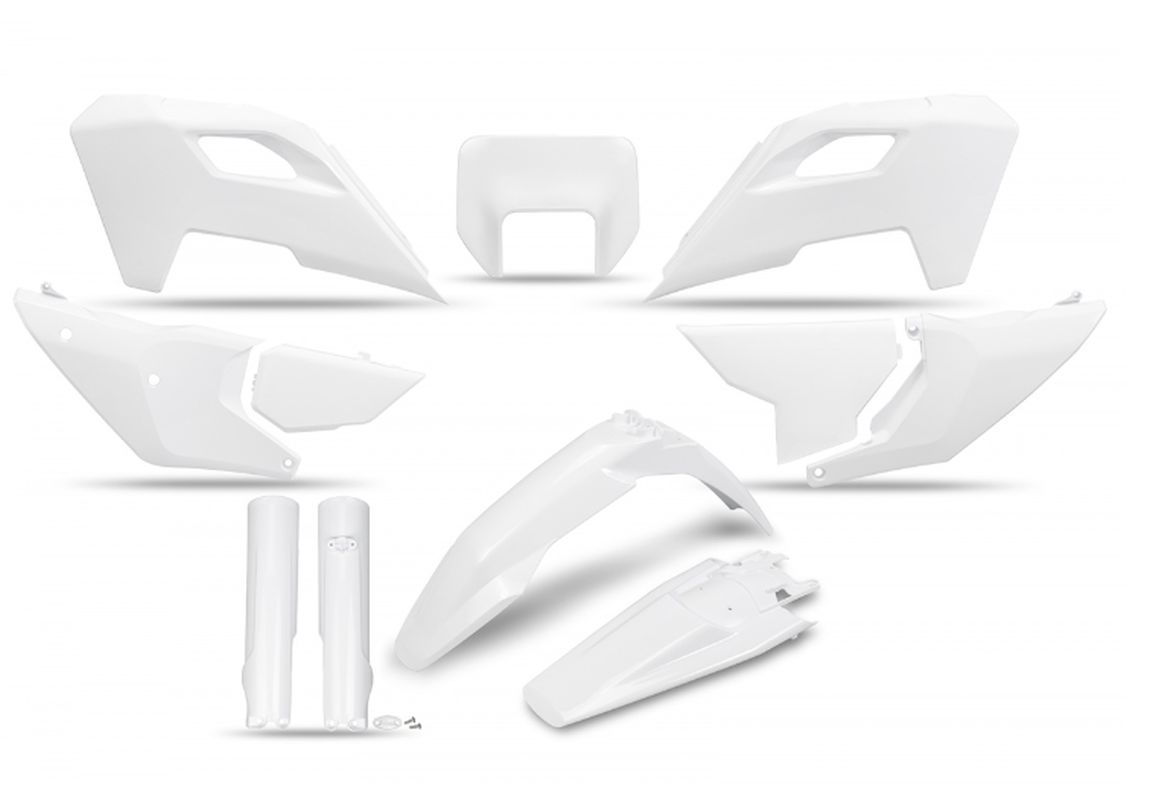 Full plastics kit with fork guards Husqvarna TE 150/250/300 24-25, FE 250/350/450/501 24-25 color white