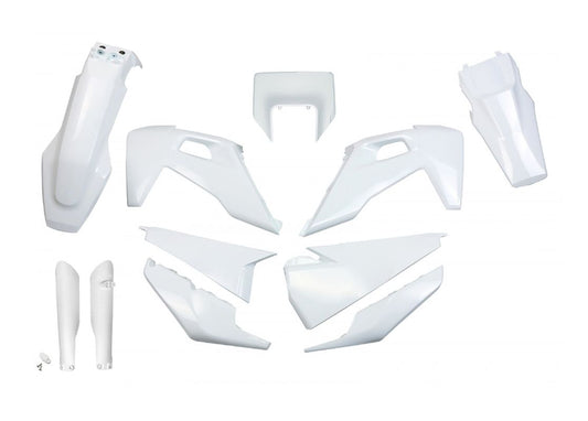 Full plastics kit with fork guards Husqvarna TX/TE 125/150/250/300 20-22, FE 250/350/450/501 20-23 color white