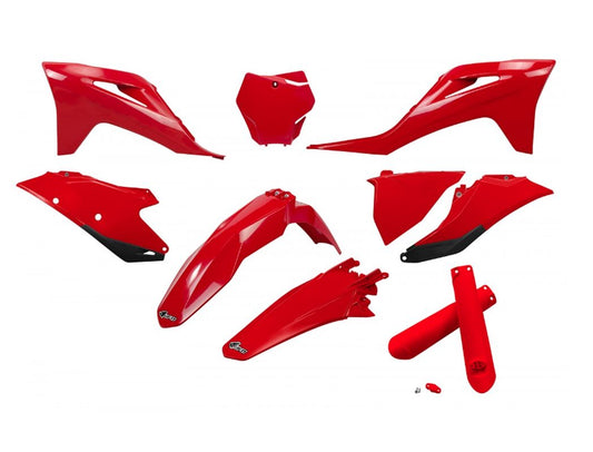 Full plastics kit with fork guards Gas Gas MC 125/250 21-23, EX 250/300 21-23, MC-F/EX-F 250/350/450 21-23 color red