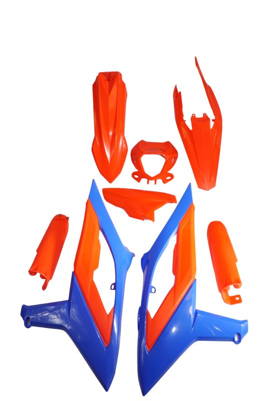 Full plastics kit with fork guards Beta RR 125/250/300/350/400/450 23-24 color red/blue Racing