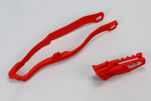 Chain slider (HO04663070) + chain guide (HO04662070) set Honda CRF 450R 13-16, CRF 250R 14-17 color red
