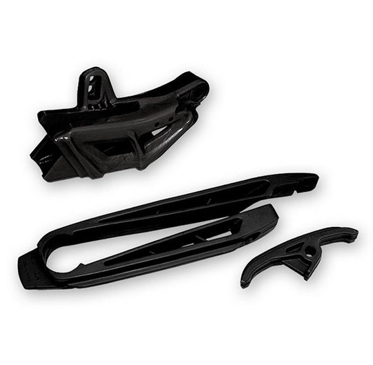 Chain slider (small and large) + chain guide set KTM SX/SX-F 07-10, EXC/EXC-F 08-10 color black
