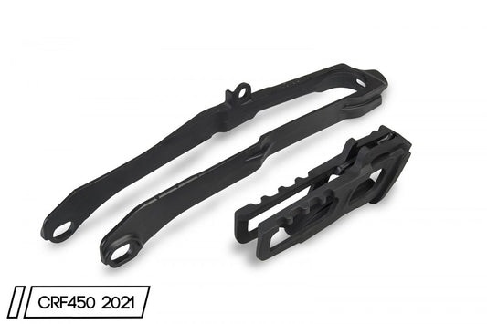 Chain slider + chain guide set Honda CRF 450R/RX 19-25, CRF 250R 20-25, CRF 250RX 21-25 color black