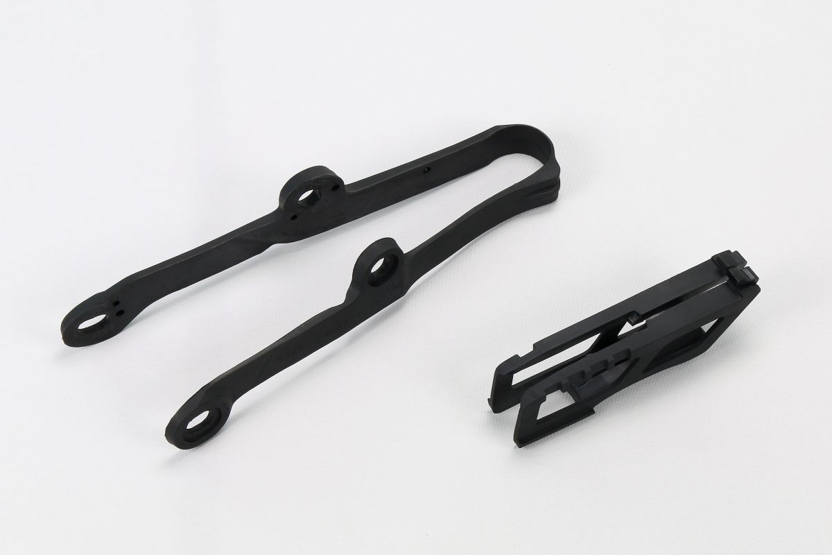 Chain slider + chain guide set Kawasaki KX-F 450 09-15, KX-F 250 09-16 color black