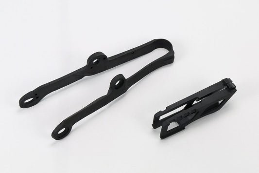 Chain slider + chain guide set Kawasaki KX-F 450 09-15, KX-F 250 09-16 color black