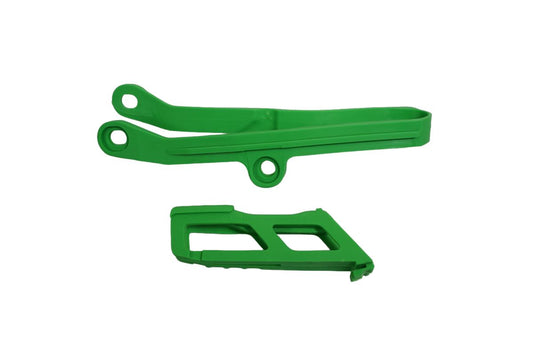 Chain slider + chain guide set Kawasaki KX-F 450 24 color green (KA04767026 + KA04766026)