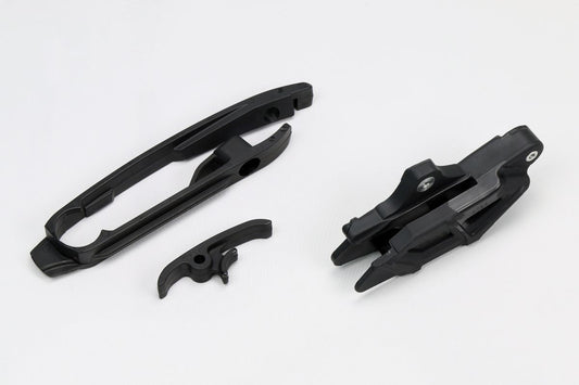 Chain slider (small and large) + chain guide set KTM SX 250, 150, 125, SX-F 450, 350, 250 11-15, SX 250 16 color black