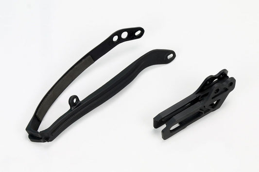Chain slider + chain guide set Yamaha YZ 250, 125 09-14, YZ-F 450 09-22, YZ-F 250 09-23, WR-F 450, 250 09-25 color black
